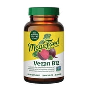 MegaFood Vegan Vitamin B12 - Vitamin B6, Folic Acid - Nervous & Heart Health - 30 Servings