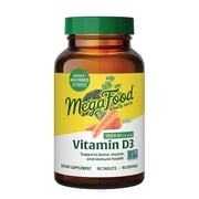 MegaFood Vitamin D3 1000 IU 25 mcg - Immune, Bone, Teeth & Muscle Support - 90 Servings