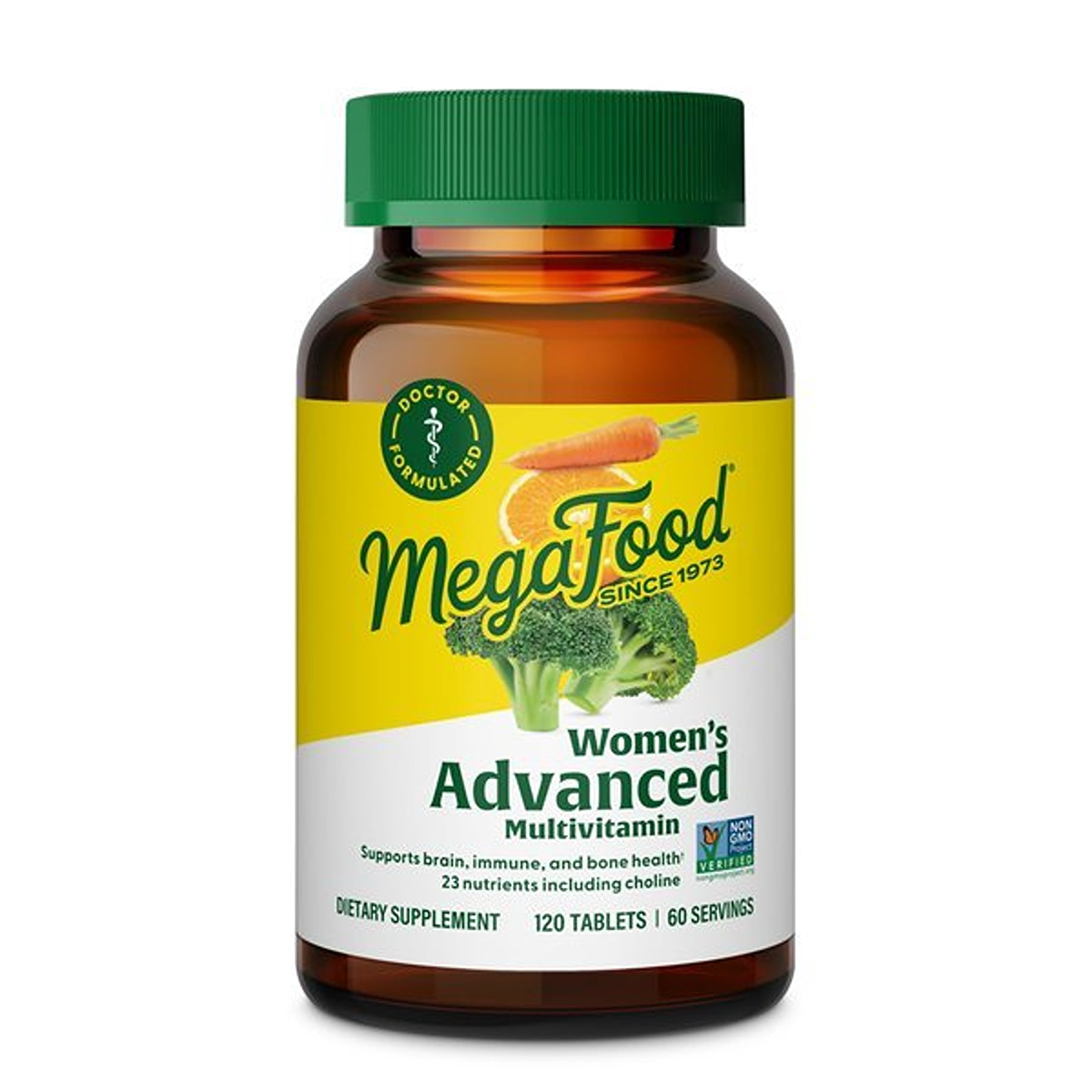 MegaFood Women's Advanced Multivitamin - Iron, Choline, Vitamin D3, C & Zinc - 60 Servings