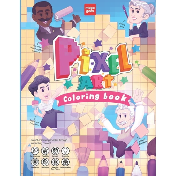 MegaGeex Pixel Coloring Book, (Paperback)