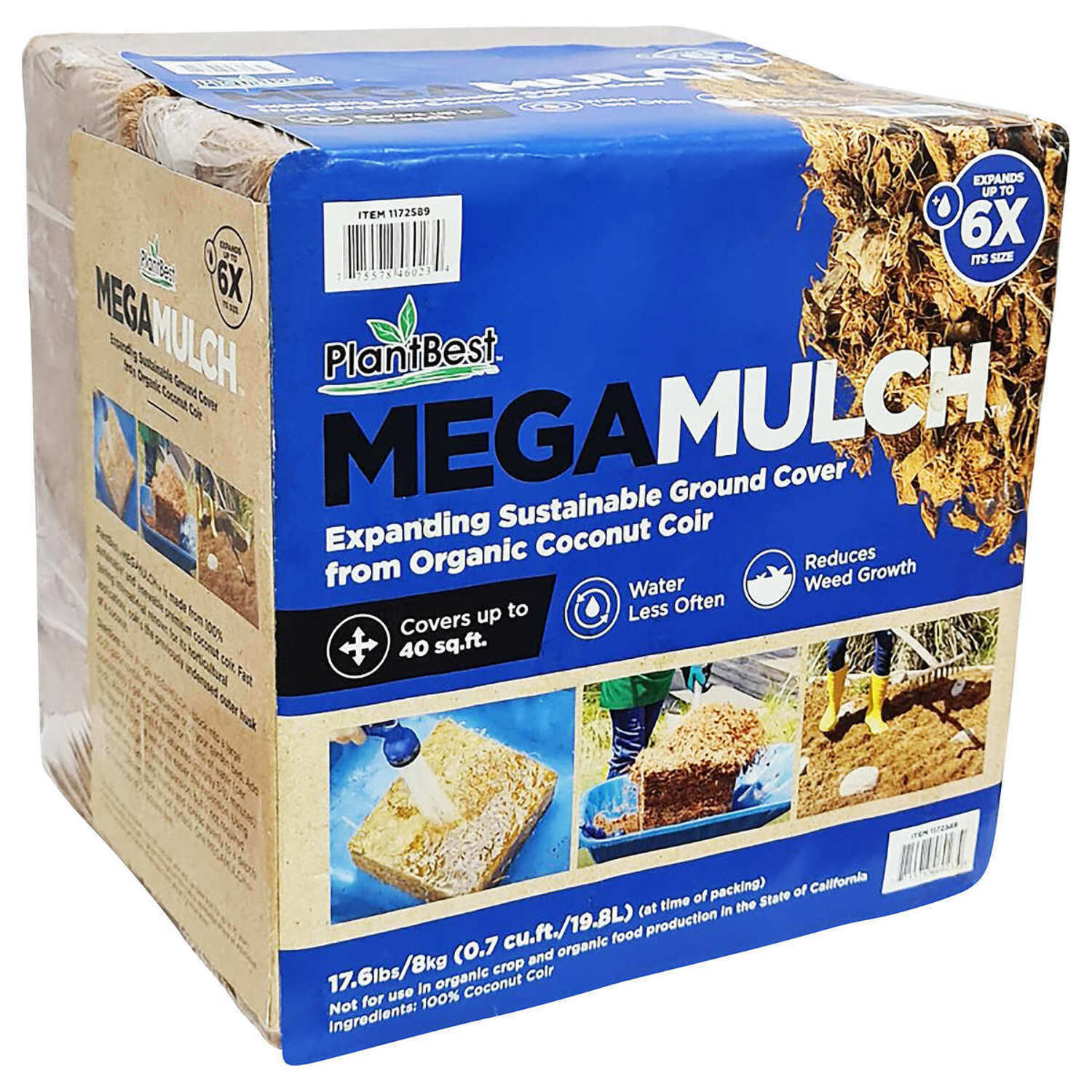 MegaMulch Expanding Coconut Coir, 2pack
