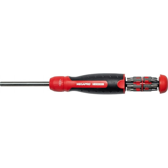 MegaPro 211R1C36RD 1" 13-In-1 Ratcheting Automotive Driver Bits in Red Racheting Automotive Mulit-Bit Set