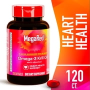 MegaRed Superior Krill Oil 350mg Omega-3 For Heart Health Omega 3, 120 Softgels