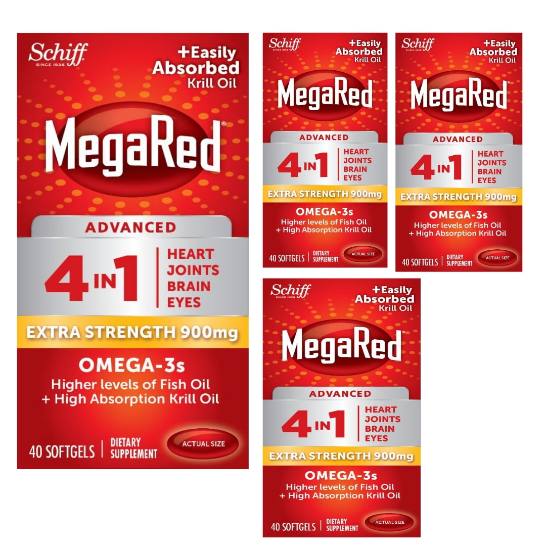 MegaRed Advanced 4in1 900mg, Concentrated Omega3 Fish & Krill Oil