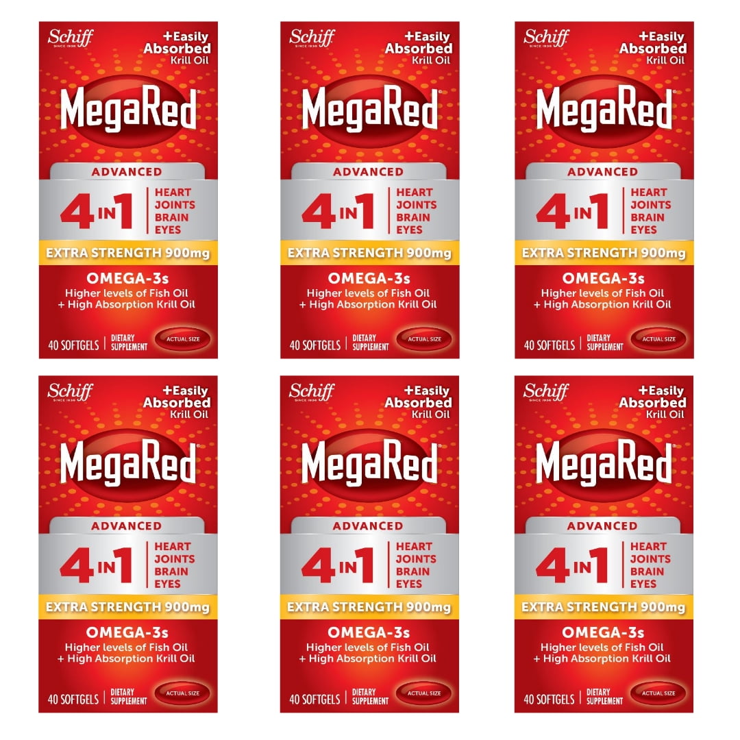 MegaRed Advanced 4in1 900mg, Concentrated Omega-3 Fish & Krill Oil ...