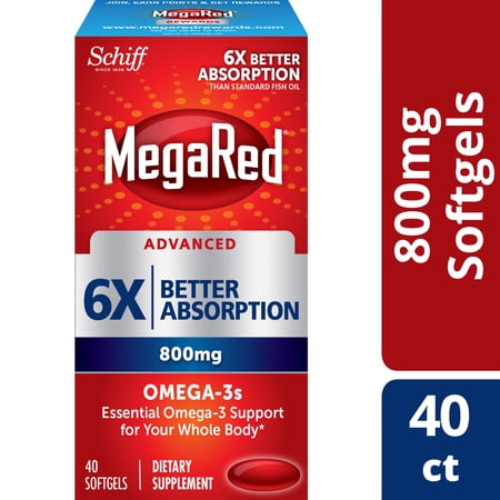 MegaRed Advanced 6X Better absorption 800mg, 40 Softgels