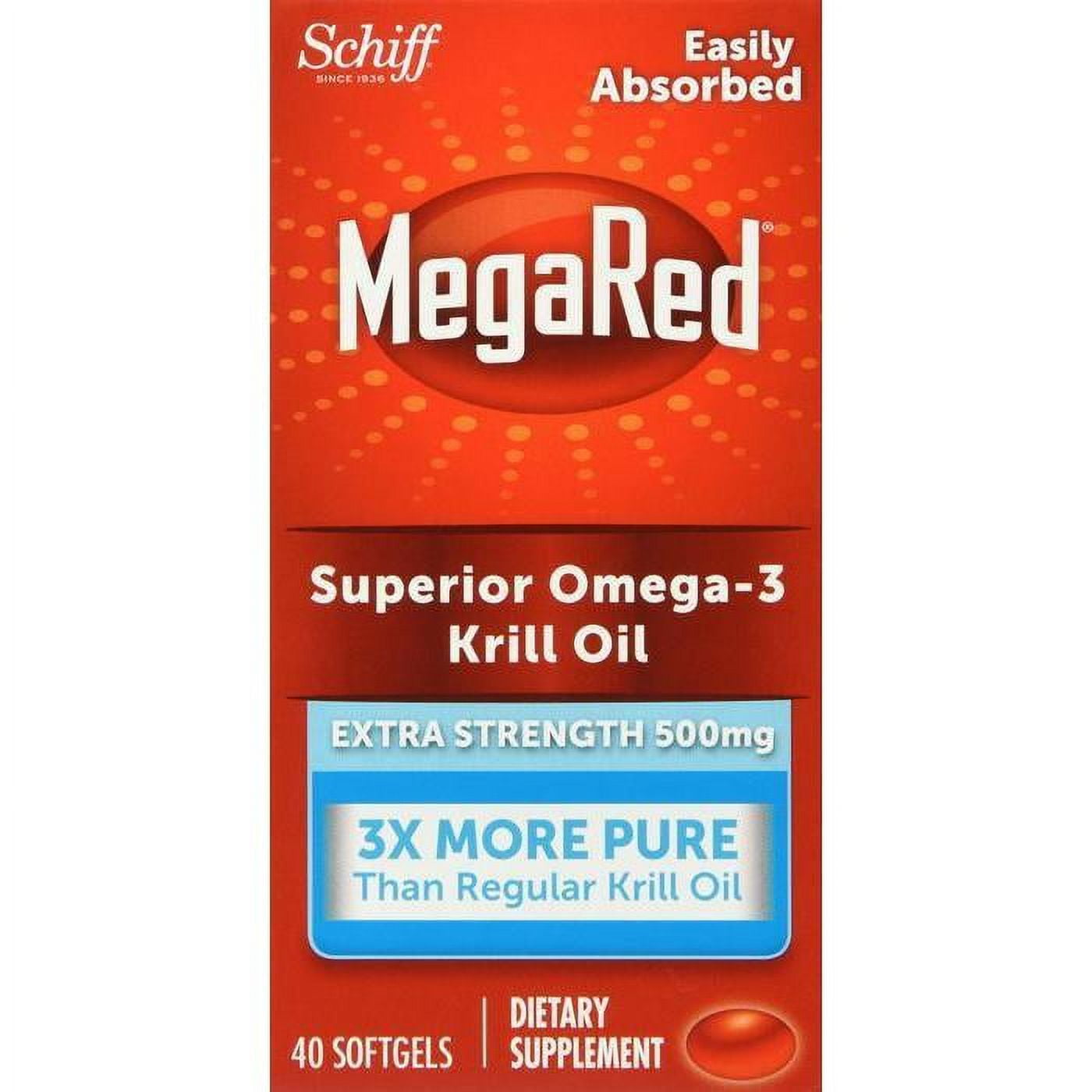 MegaRed Extra Strength 500mg Omega 3 Fish Capsules, Pure Antarctic