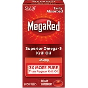 MegaRed Omega-3 Krill Oil Softgels, 350 Mg, 60 Ct, 2 Pack