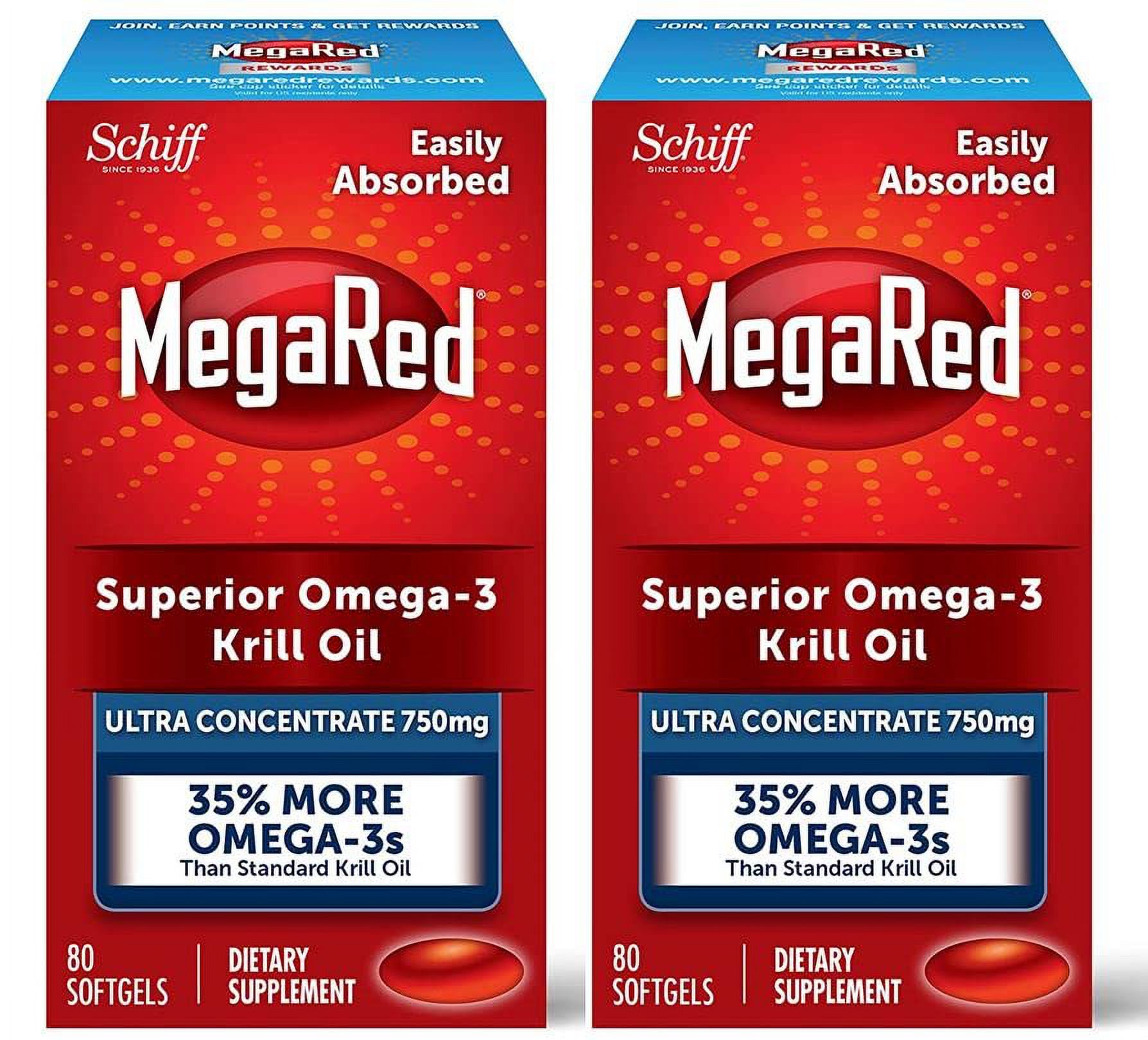 MegaRed Ultra Strength Krill Oil Omega 3 Supplement, 750mg Krill Oil â