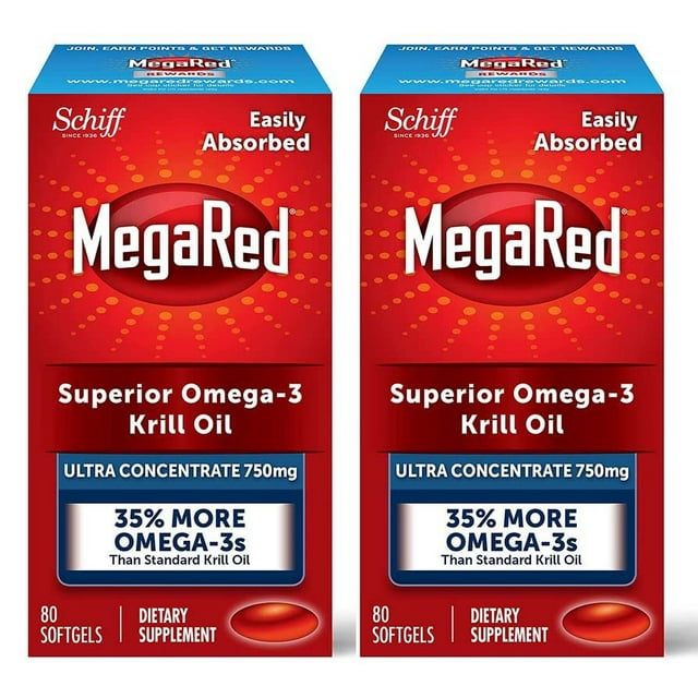 MegaRed Ultra Strength Krill Oil Omega 3 Supplement, 750mg Krill Oil â