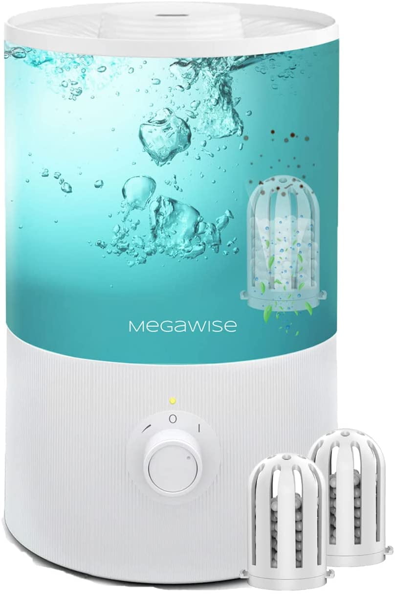 MegaWise Healthy TopRefill Cool Mist Humidifiers for Bedroom, 24dB