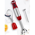 thumbnail image 1 of MegaWise Pro Titanium Reinforced 3-in-1 Immersion Hand Blender, Powerful 1000W with 80% Sharper Blades, 12-Speed Corded Blender, IncludingWhisk and Milk Frother ,Red, 1 of 1