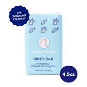 Megababe Bidet Bar, pH Balanced Feminine Cleansing Bath Soap Bar, Fragrance-Free, 4.5 oz