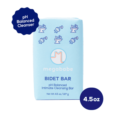 Megababe Bidet Bar, pH Balanced Feminine Cleansing Bath Soap Bar, Fragrance-Free, 4.5 oz