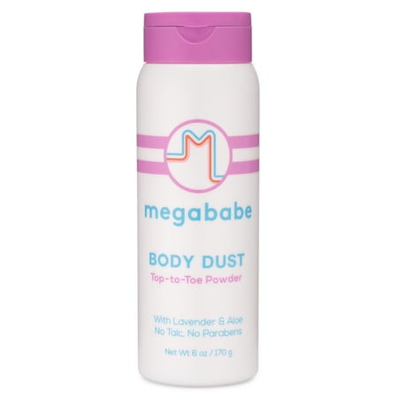 Megababe Body Dust Sweat-Absorbing Powder, Talc-Free, Lavender & Aloe, 6 oz