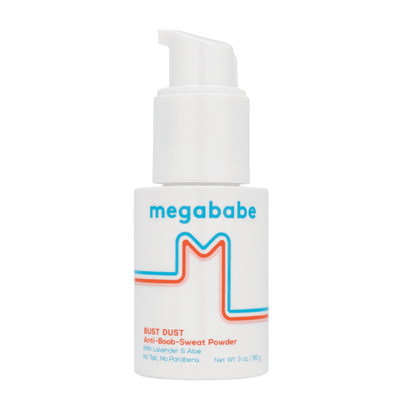 Megababe Bust Dust Sweat-Absorbing Powder, Lavender & Aloe, Talc-Free, All Natural, 3 oz