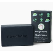 Megababe Space Bar Underarm Bar Soap with Detoxifying Charcoal for Odor Control, 3.5 oz