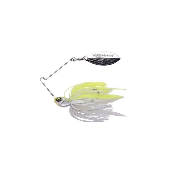 Megabass SV-3 SW Single Willow Spinnerbait - 1/4 oz. (White Chart)