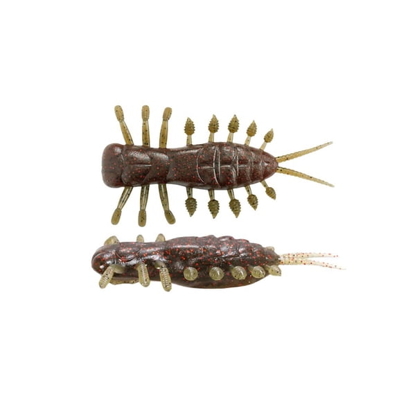 Megabass Yagot Creature Bait, 3.5", 4 Pack, Grass Craw