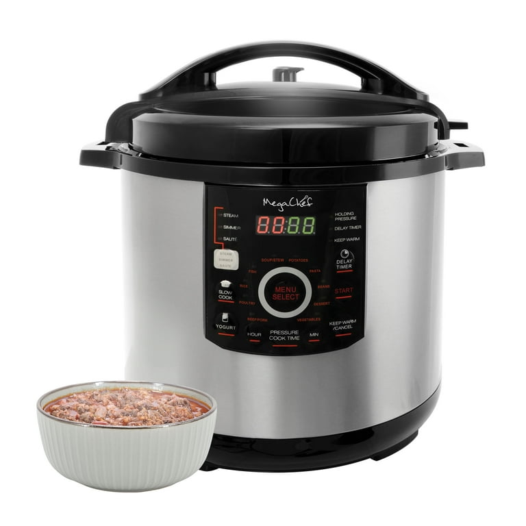 Megachef 12 Quart Large Electric Slow Cooking Pressure Cooker with