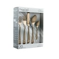thumbnail image 1 of Megachef  20 Piece Gibbous Flatware Utensil Set with Stainless Steel Silverware Metal Service, Rose Gold Matte, 1 of 5