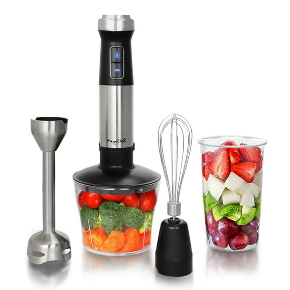 Megachef 4 in 1 Multipurpose Immersion Hand Blender With Speed Control and Accessories