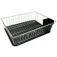 thumbnail image 1 of Megachef DR-180 16 in. Chrome Plated & Plastic Counter Top Drying Dish Rack, Black, 1 of 6