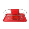 thumbnail image 1 of Megachef Mega Chef 17" Dish Rack Red/Silver (92596409M) 93596409M, 1 of 2