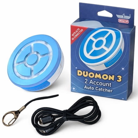 Megacom DuoMon3 Lite Dual Account Auto Catcher for Pokémon GO ?? | Auto Reconnect ?? | IPX7 Waterproof ?? | 65ft Bluetooth ?? | USB-C & Wireless Charging ? | App Custom Alerts