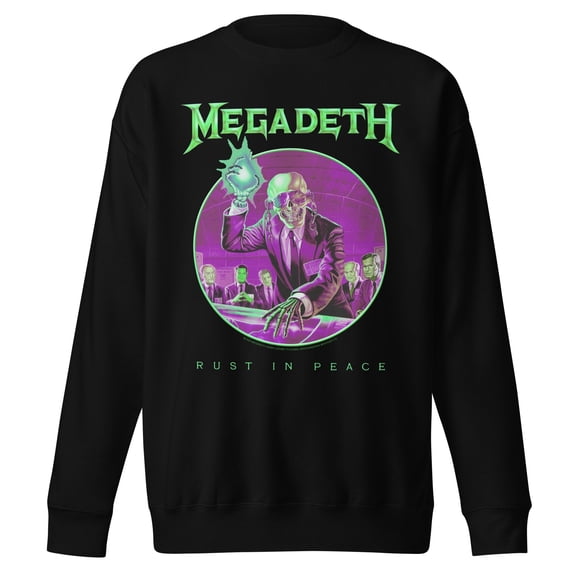 Megadeth Green Rust Jumbo Print Unisex Sweatshirt - Black - Small