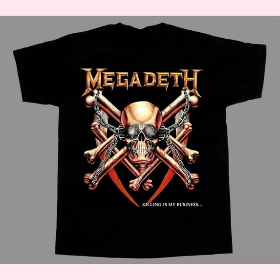 Megadeth Killing Is My Business Album T-shirt ,Black Color,Size XL