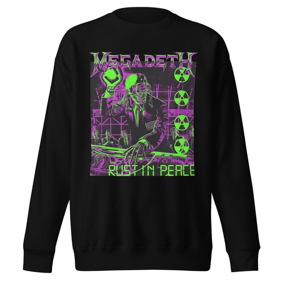 Megadeth Neon Rust Jumbo Print Unisex Sweatshirt - Black - Small
