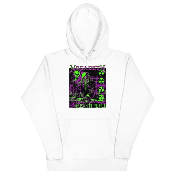 Megadeth Neon Rust in Peace Classic Unisex Hoodie - Black - Small