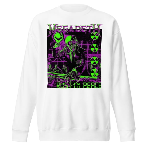 Megadeth Neon Rust in Peace Jumbo Print Unisex Sweatshirt - Black - Small