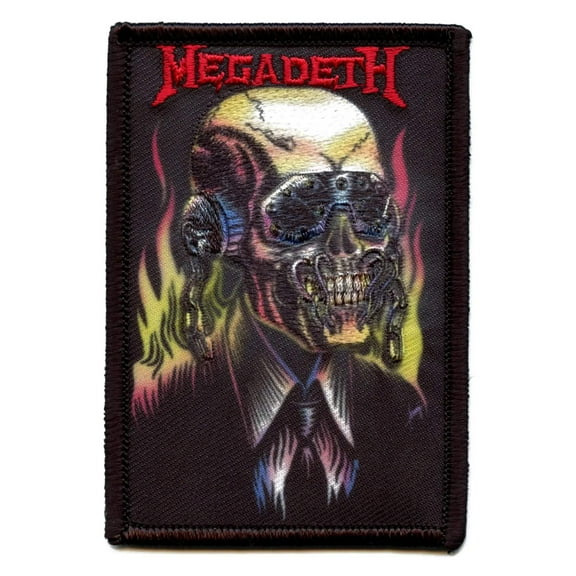Megadeth Patch On Fire Embroidered Iron On