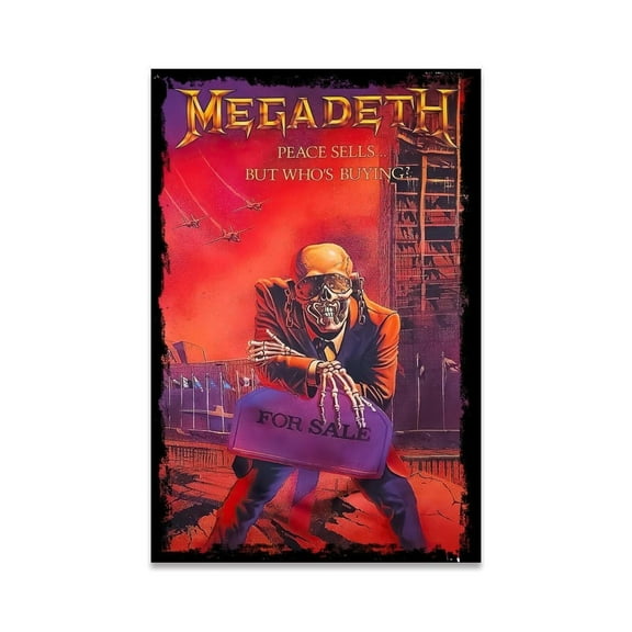 Megadeth Poster Rock Band Posters for Room Aesthetic  Music Wall Art Prints for Teen Bedroom, Dorm, Office Decor And Gift Ideas