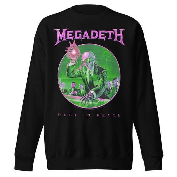 Megadeth Purple - Small Rust Jumbo Print Unisex Sweatshirt - Black - Small