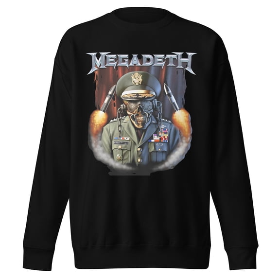 Megadeth - Rattlehead Vic Jumbo Print Unisex Sweatshirt - Black - Small