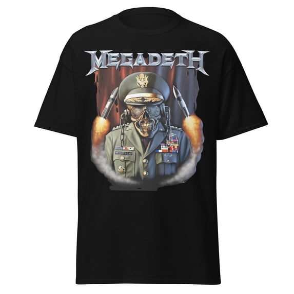 Megadeth - Rattlehead Vic Jumbo Print Unisex T-Shirt - Black - Small