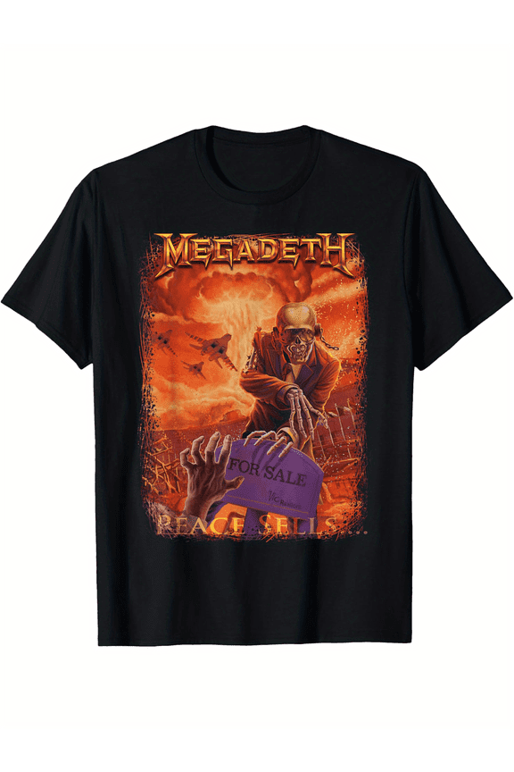 Megadeth - Skeleton Realtor T-shirt soft and breathable all year round, wear comfortable casual sports Halloween Christmas gift