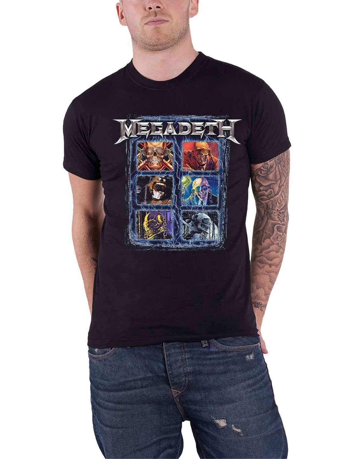 Megadeth T Shirt Vic Head Grip Band Logo new Official Mens Black
