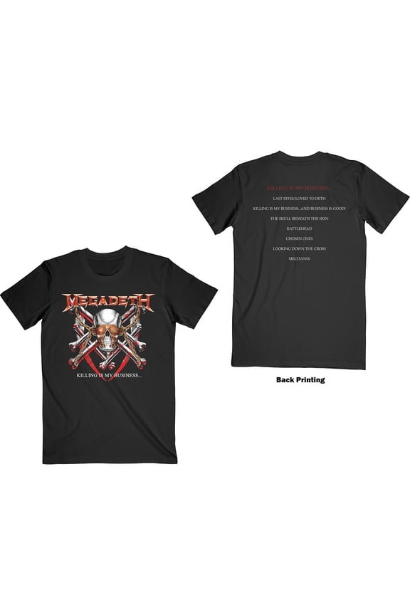 Megadeth Unisex T-Shirt Killing Is My Business (Back Print) (Small)