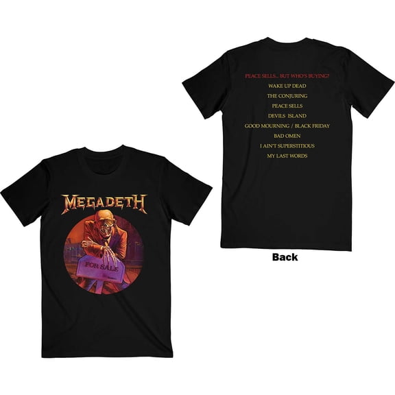 Megadeth Unisex T-Shirt Peace Sells Track list