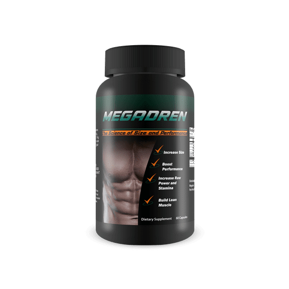 Megadren - The Science Of Size and Performance - Muscle Builder and Stamina Supplement - Increase Power and Build Lean Muscle - Dietary Supplement - 60 Capsules