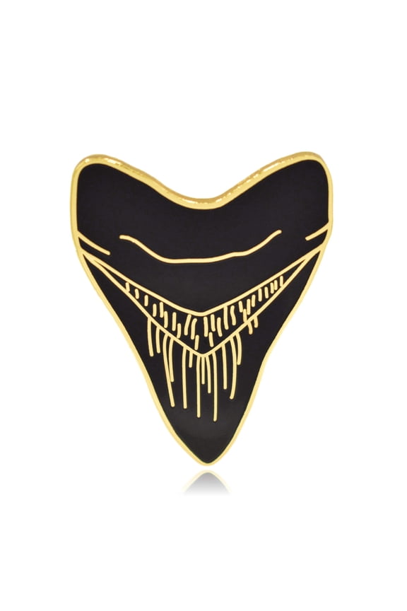 Megalodon Shark Tooth Hard Enamel Pin | Clayton Jewelry Labs