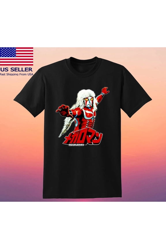 Megaloman Japan Sentai Anime Retro Men's Black Size S-5XL | eBay