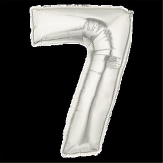 Megaloon Number 7 Silver Balloon
