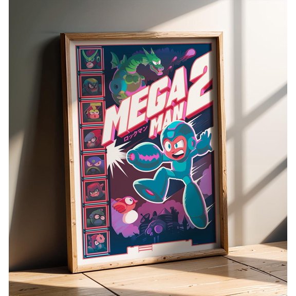 Megaman 2 Video Game Poster Unframed Size 24''x36'' GooGate