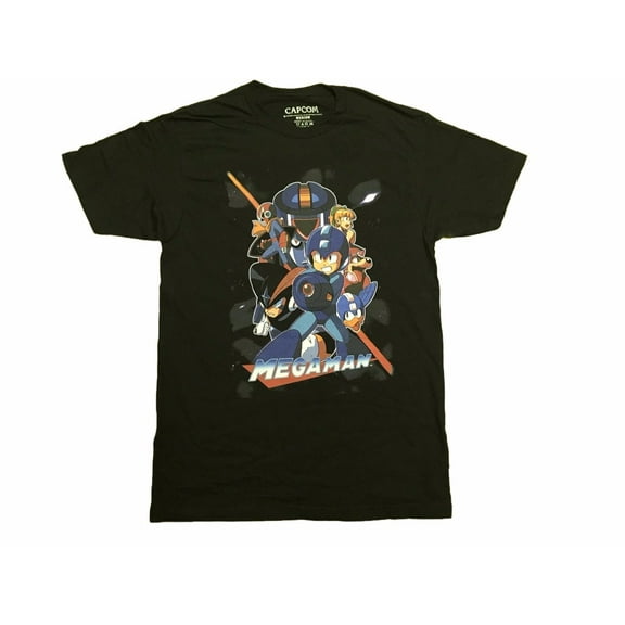 Megaman - Mega Man Team Up Capcom Adult T-Shirt