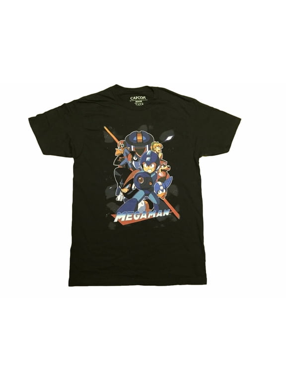 Megaman - Mega Man Team Up Capcom Adult T-Shirt